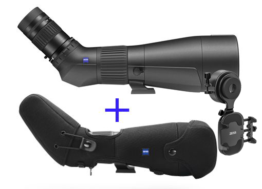 ZEISS Conquest Gavia 85 mit Vario Okular 30-60x85 (inkl. Zeiss Neoprentasche & ZEISS Digiscoping Adapterset )