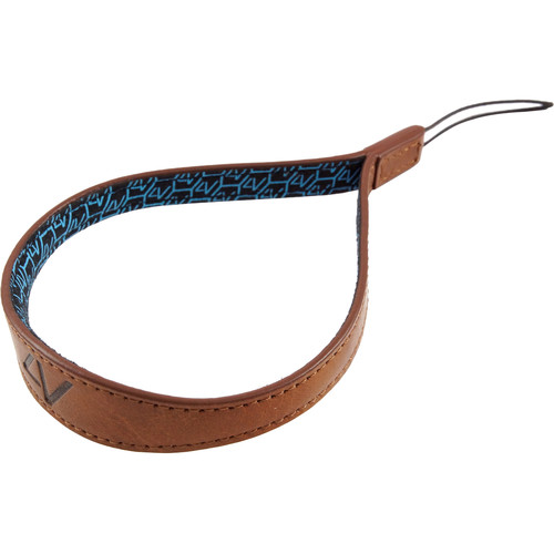 4V Design Tuscan Leather Medium Wrist Watch Style Compact Camera Strap (Brown/Brown) (K)