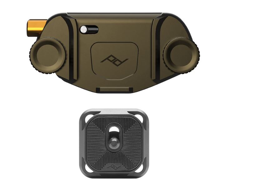 Peak Design Capture Clip V3 Nero Con Piastra - Supporto Da Cintura Per Fotocamera