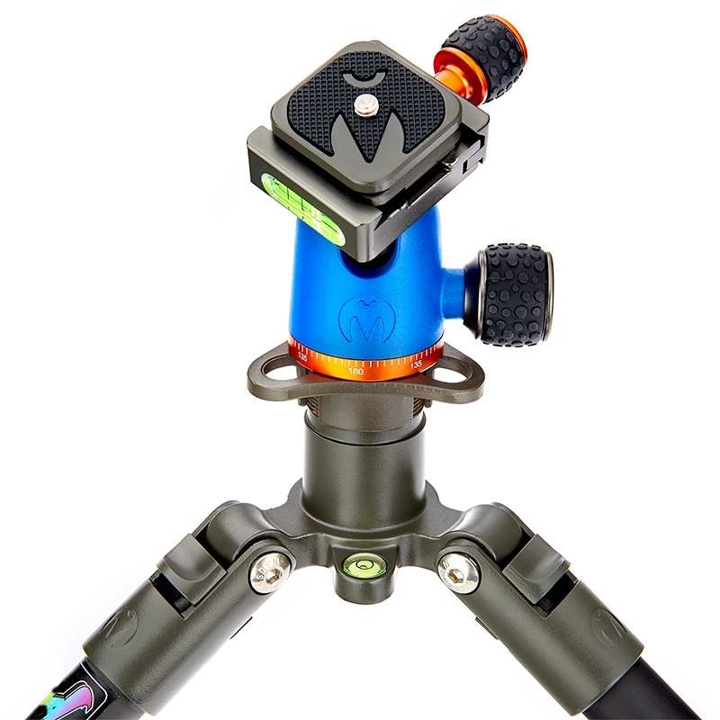 3 Legged Thing Punks Corey Kompakt-Reisestativ aus Aluminium mit AirHed Neo Kugelkopf inkl. Einbeinstativ