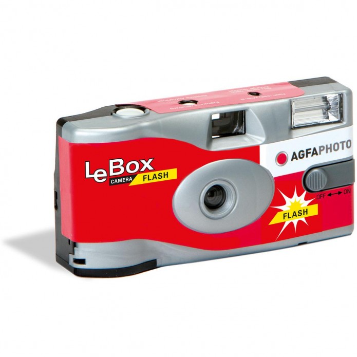 AgfaPhoto LeBox Flash Einwegkamera mit Blitz – 27 Aufnahmen