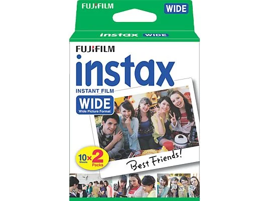 Fujifilm Instax LINK WIDE A weiß EX D Sofortbildkamera (inkl. Doppelpack 2x10 Aufnahmen)