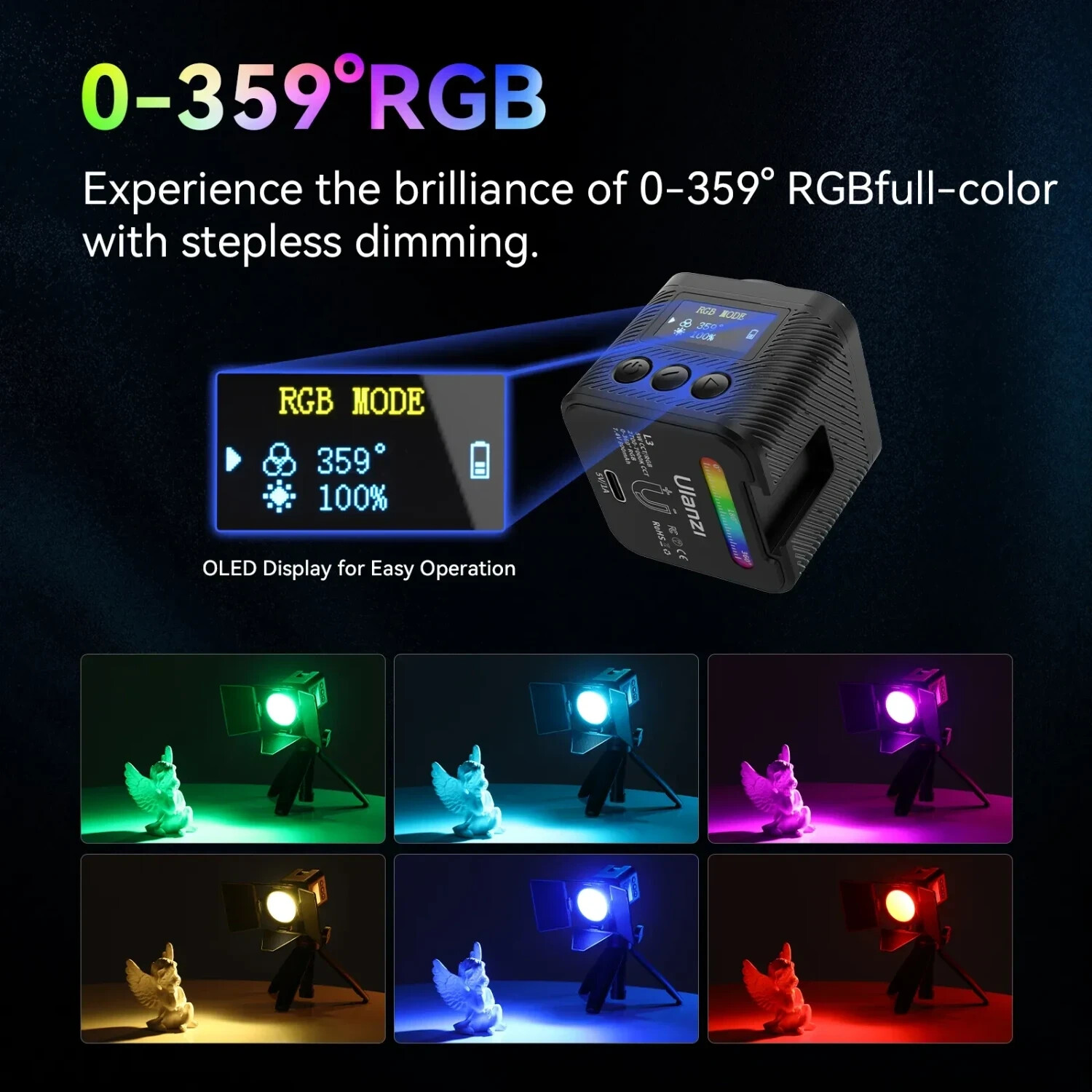 Ulanzi L3 RGB Cube Video Lamp