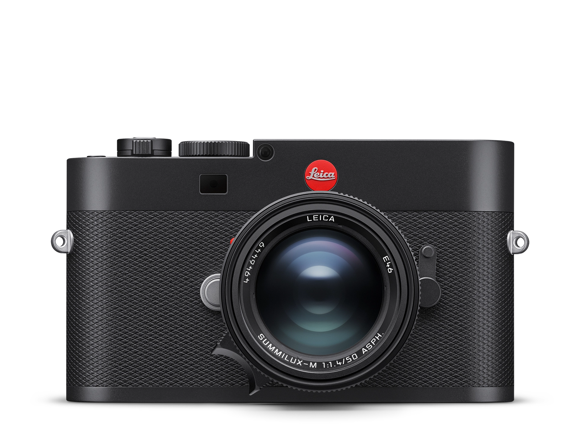 Leica M EV1 in Schwarz mit Leica Summilux-M 50 mm F1.4 ASPH. in Frontansicht