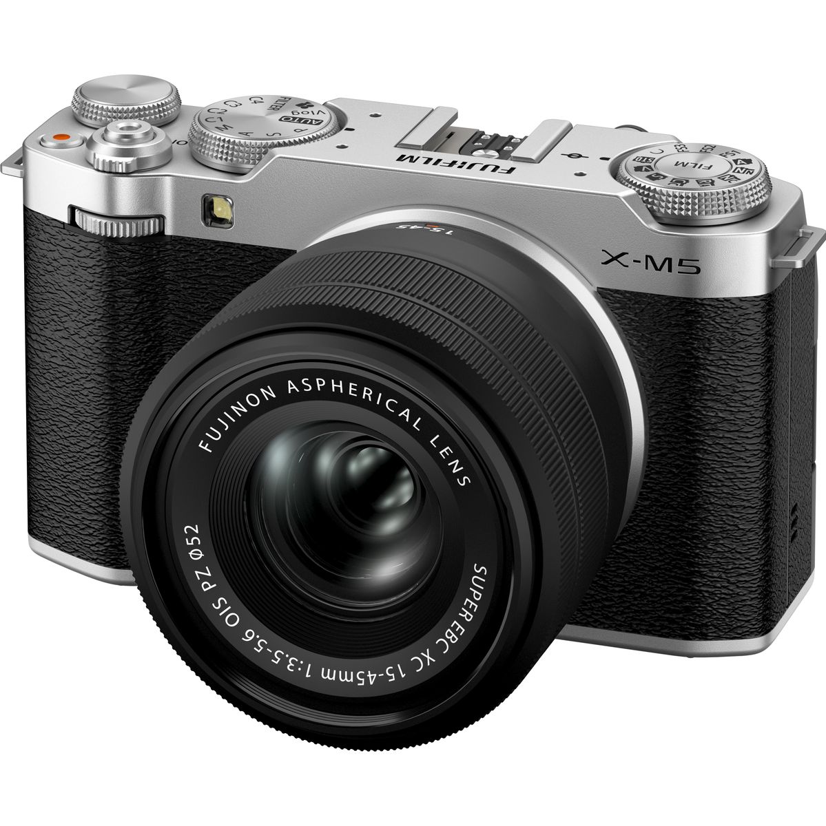 Fujifilm X-M5 Silver Kit with XC 15–45mm F3.5–5.6 OIS PZ