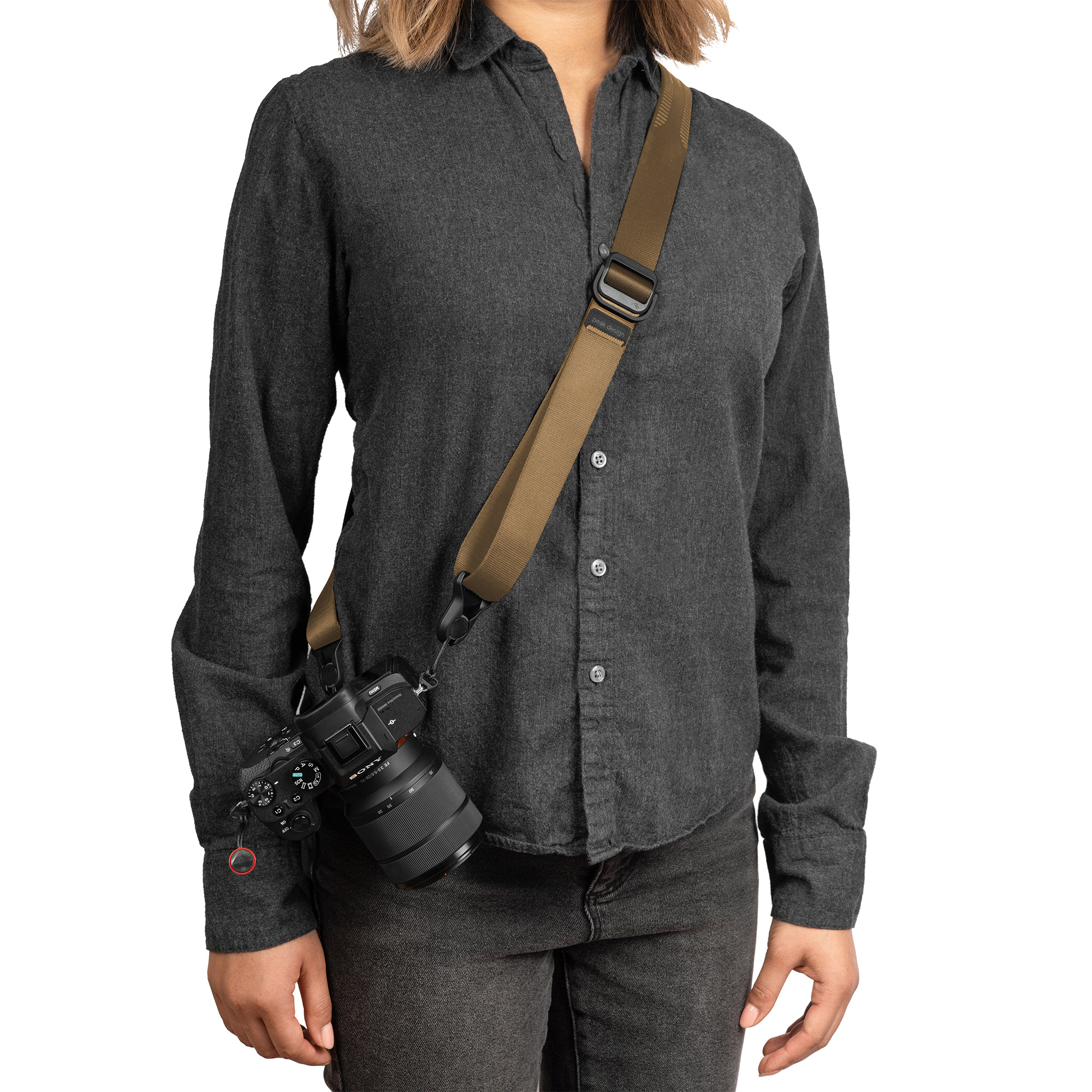 Peak Design Slide Coyote (Braun/Beige)- Kameragurt für mittlere und große DSLR-Kameras