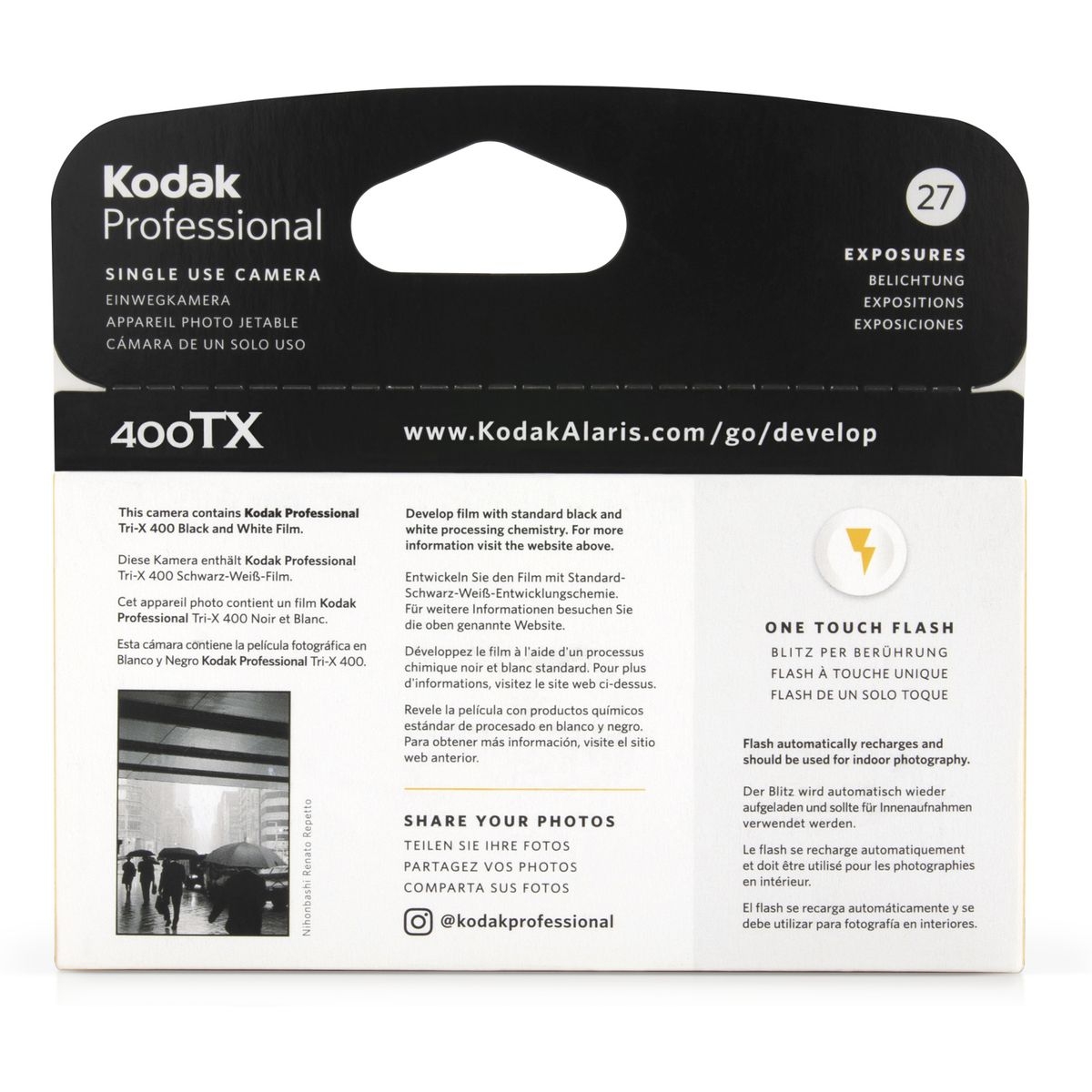 Kodak Professional Tri-X 400 B&amp;W – 27 disposable camera